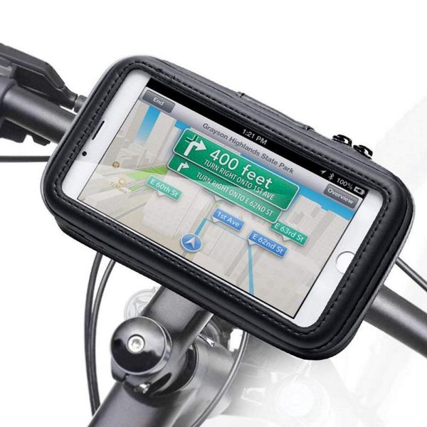 

universal bicycle waterproof bag mobile phone bracket bike mobile phone shockproof bicycle 3 sizes holder stand outdoor riding wmtece