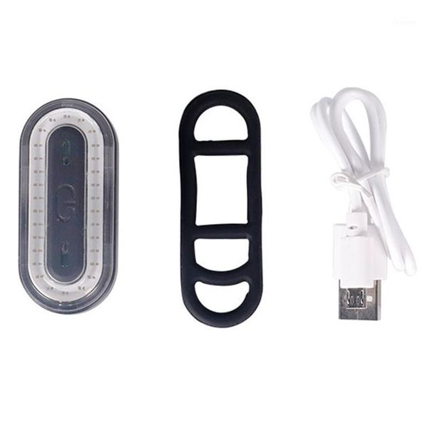 

cycle tail light bike rear lamp usb charge warning safety lantern oval-shaped 30 led chips cob up to 18hrs runtime1