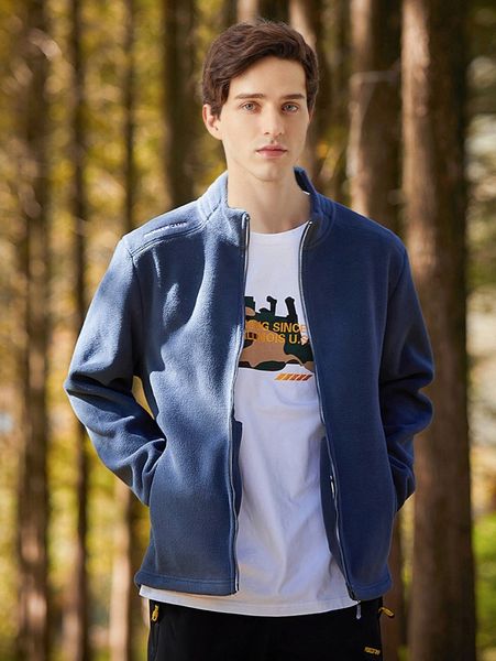 

men letter graphic dual pocket fleece jacket z3jp#, Black;brown