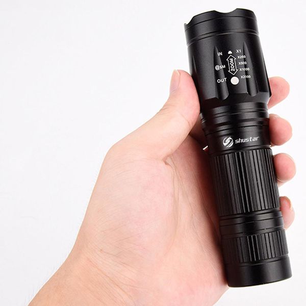 

мощный светодиодный фонарик водонепроницаемый t6 светодиодный факел водонепроницаемый фонарик 3 режимы масштабируемые светодиодные горелки и