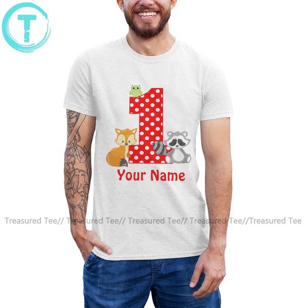 

birthday fox 1st birthday woodland animals personalized male short sleeves hoodie designers t shirts sweatshirt