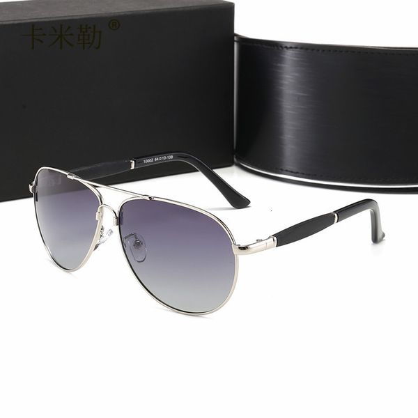 

2020 new sunglasses men's polarized memory frame folding sunglasses classic fashion travel sunglasses 10002 kml-designer, White;black