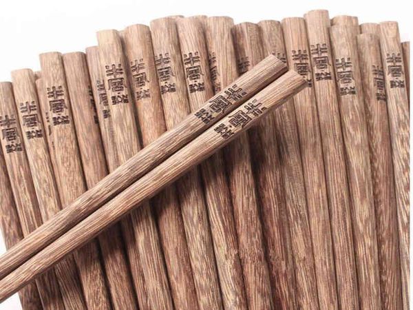 2021 Деревянные китайские палочки для палочек венги деревянные свадебный подарок для посуды бесплатный индивидуальный гравировальный подарок набор оптом