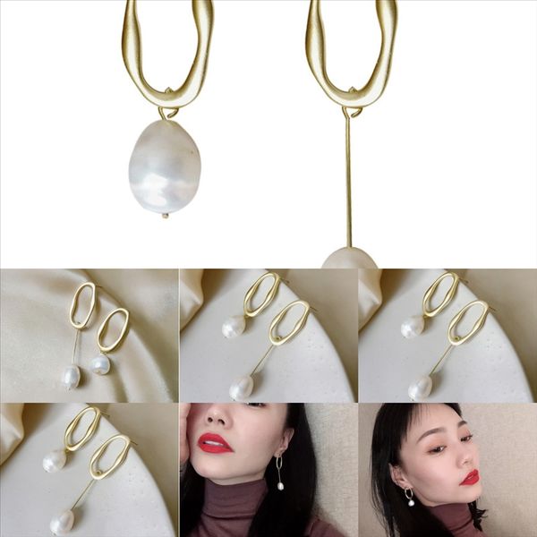 

pfx shell golden round with minimalist dangle drop for gold earring den earrings women female ethnic engagement accessories jewelry
