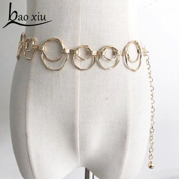 

women gold metal waist long fringe tassel chain dress fashion personality belt hip hop straps female belt femme accessories1, Black;brown