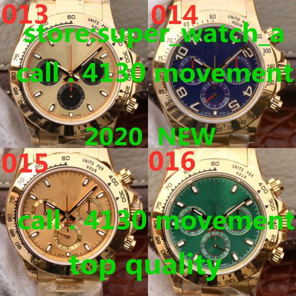 

2020 new timing custom watch montre de luxe steel watch case 4130 automatic mechanical movement mens watches waterproof, Slivery;brown