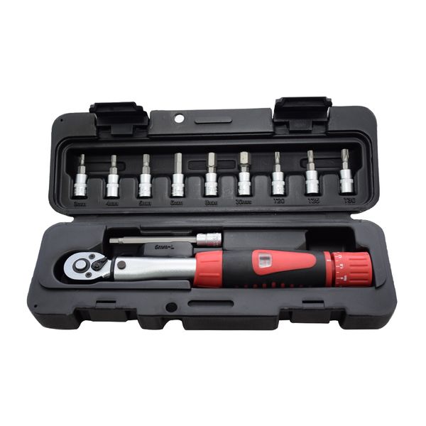 

1/4" dr 2-14nm bike torque wrench set bicycle repair tools kit ratchet mechanical torque spanner manual wrenches