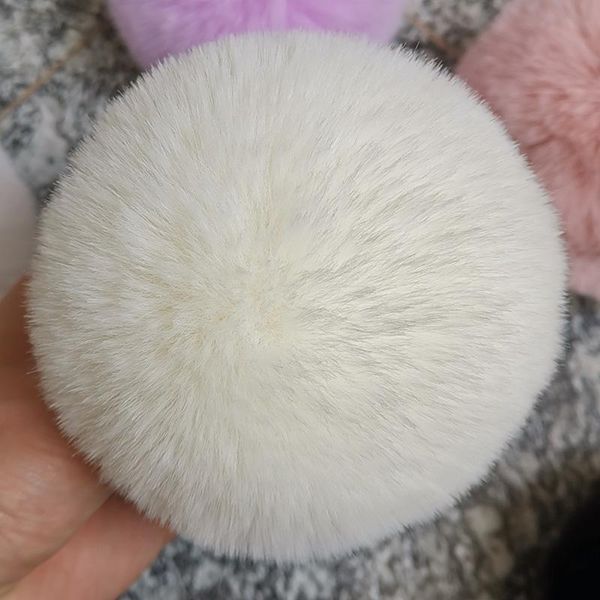 

nianfox 1pc 12cm 4.7 in faux rex rabbit fur ball white black gray coffee pompoms for women bag hat wmtzzl yyysports