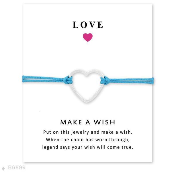 

factoryxkoyadjustable wedding jewelry statement wax bridesmaid friendship girls with card silver heart charm bracelets for women