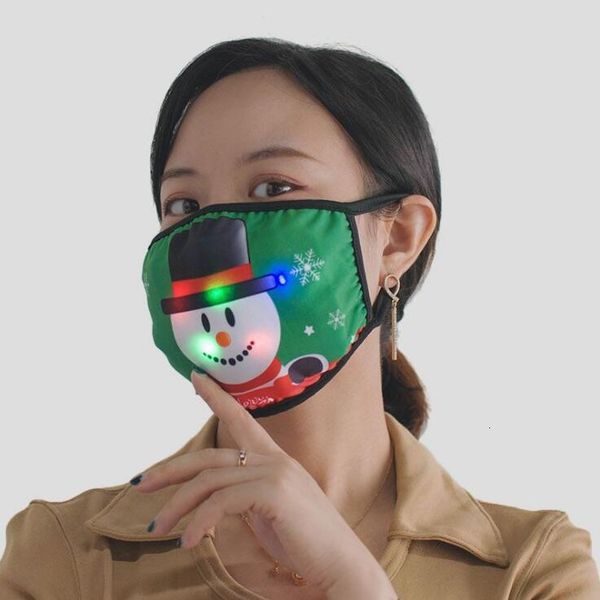 

changing cartoon print christmas luminous 7 colors glowing led face for masquerade rave party masks decoration cotton ma
