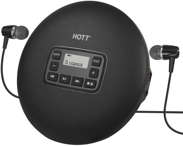 

player hocd204portable cd music walkman with lcd display anti-skip/shockproof for home travel and car