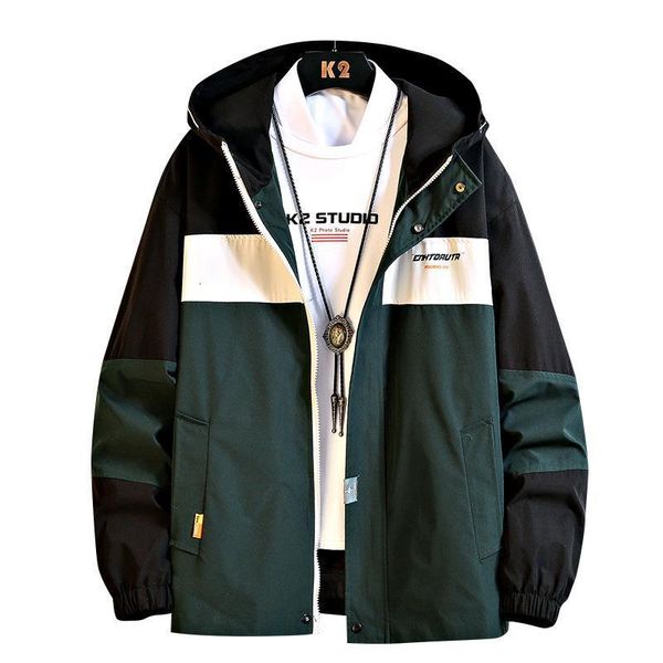 

hip hop jacket coat mens hooded windbreaker jacket autumn new casual harajuku loose jacket coats streetwear man outwear,za343, Black;brown