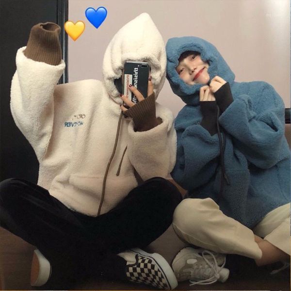 

women's hoodies & sweatshirts super fire ins fake two-piece girl women plus velvet 2021 autumn and winter version of the loose letter e, Black
