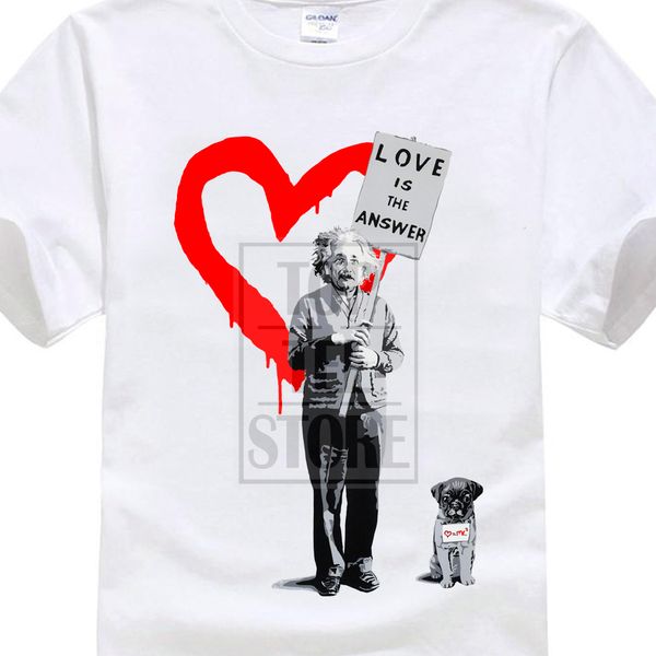 

regular o neck short sleeve albert einstein love is the answer by banksy design men t shirt 016463 sport hooded sweatshirt hoodie