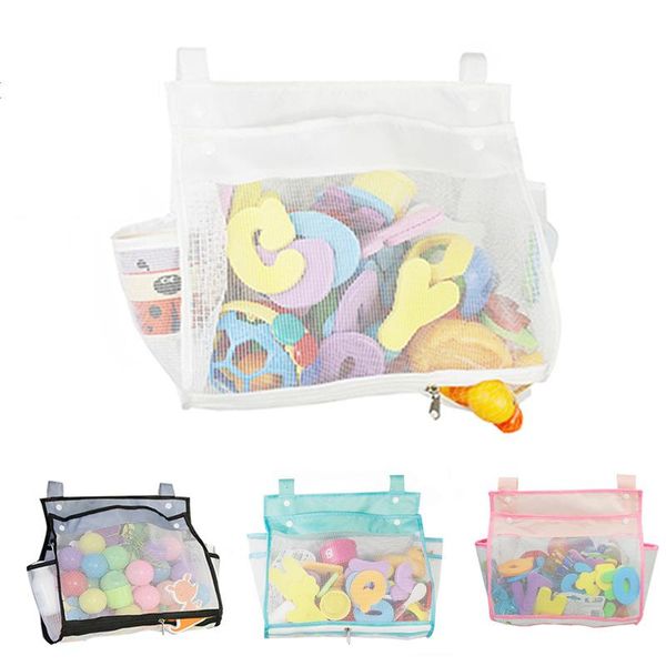 

pvc baby bathroom toy storage bag hanging net bag kids bathing toy baby stuff organizer fashion basket large capacity foldable