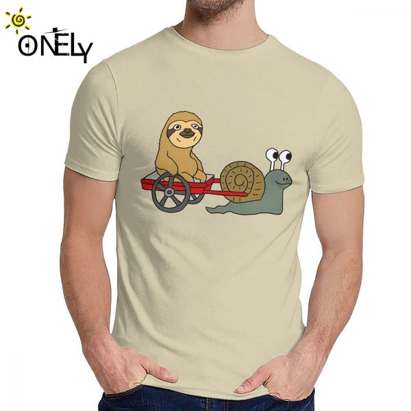 

sport custom sloth snail slow cute tee for man new custom 100% cotton t-shirt o-neck