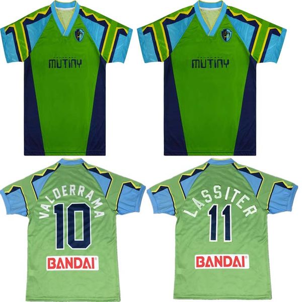 

tampa bay mutiny retro soccer jersey 96 97 mutiny home 1996 1997 valderrama hejduk lassiter vintage classic football shirt, Black;yellow