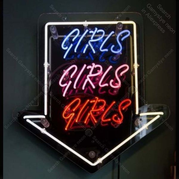 

неоновый знак forgirls девушки неоновые лампы знак ручной работы ресторан неоновая вывеска стена зажигает anuncio люминия с чистой доски