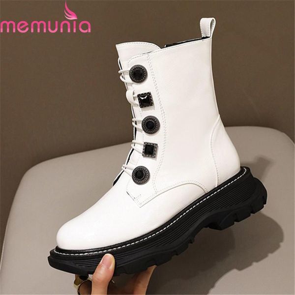 

memunia 2020 big size 34-41 ankle boots comfortable square heels round toe casual ladies shoes autumn winter women boots, Black