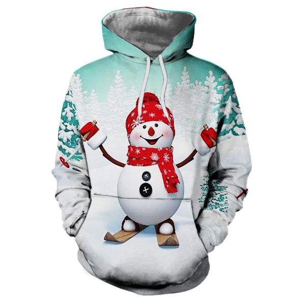 

men's sweaters 2021 brand 3d snowman print hoodies men women christmas hoodie sweatshirt teen harajuku casual tracksuit male, White;black