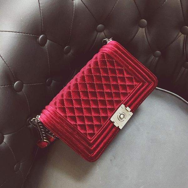 

wpcg5 ins 2020 new shoulder fashion rhombic women's velvet diagonal small square bag small square bagone trend slant straddle bag ycuu8