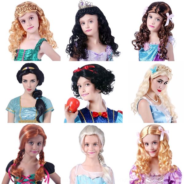 

z5s15 halloween hair princess wig cartoon and hair issuing card issuing card style television women's film wig cosplay role-playing lon