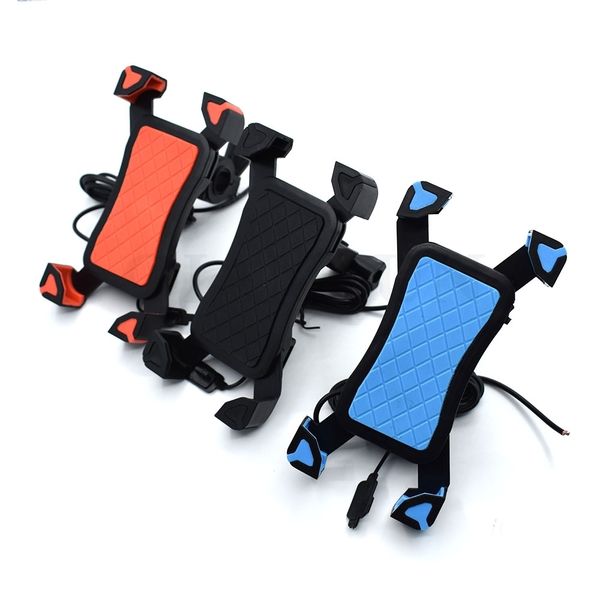 

universal motorcycle phone mobile stand moto support usb charger holder for kawasaki zx-6 z750s er-5 zr750 er6n er6f