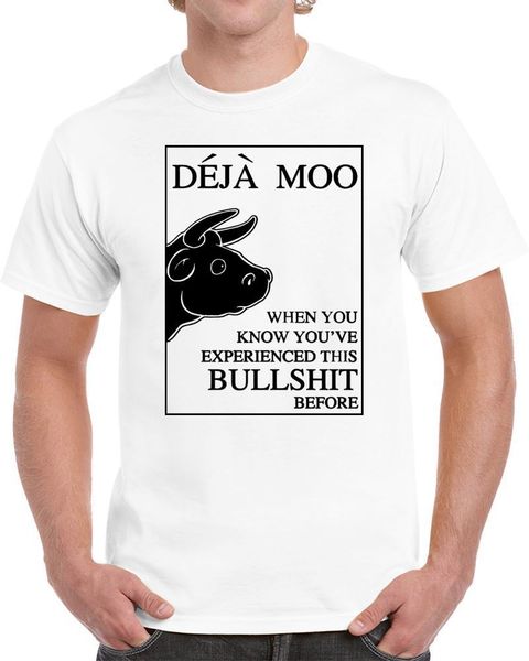

2019 male selling deja voo deja moo funny joke humor summer hoodie designers t shirts sweatshirt