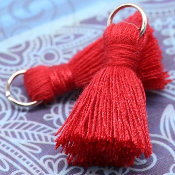 

30pcs 2.5cm mini steel ring tassels diy pendant jewelry curtain garments decorative accessories key bag pendant craft tassels h jlltbr