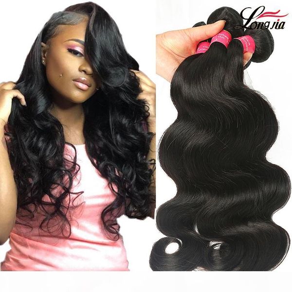 

unprocessed brazilian body wave hair extensions 100% brazilian human hair weave sale brazilian virgin hair body wave 3 bundles deals, Black