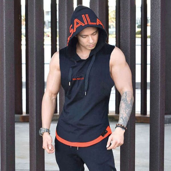 

clothing training muscle brothers exercise men's sleeveless loose elastic fitness vest, Gray