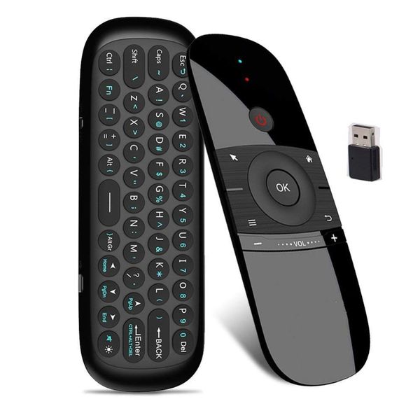 Wechip W1 2.4G Air Mouse Kablosuz Klavye EN Sürüm Kontrolü Kızılötesi Uzaktan Öğrenme 6 Eksenli Hareket Algılama USB Alıcısı