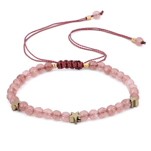 

colorful faceted agate beads strands bracelet 4mm natural stone man woman jewelry for gift, Black