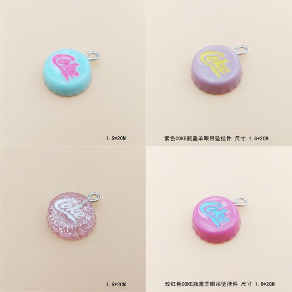 

10pcs/lot flat back glitter cap earring resin necklace pendant keychain charms for christmas diy decoration:16*20mm