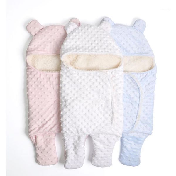 

blankets & swaddling fleece baby blanket born swaddle wrap soft winter bedding receiving manta bebes sleeping bag 0-18m borns1