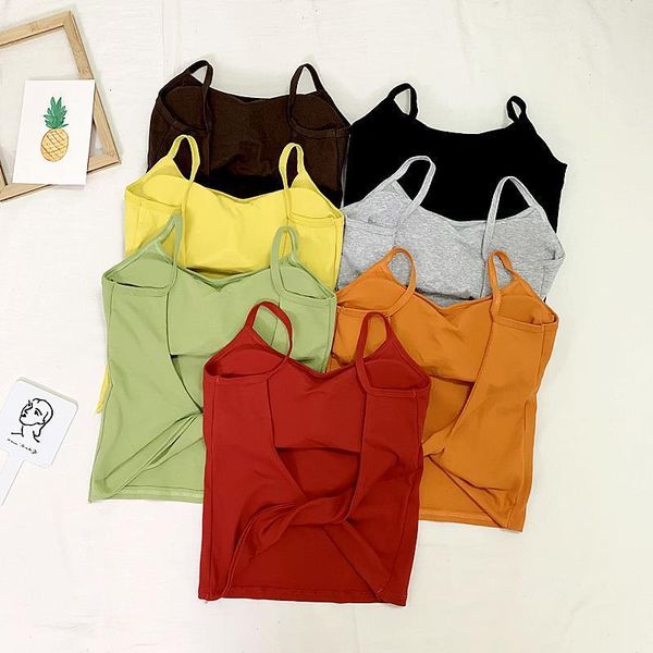 

women knitted tied up backless camis halter night club skinny tank female solid plain crop polyester 2021 summer, White