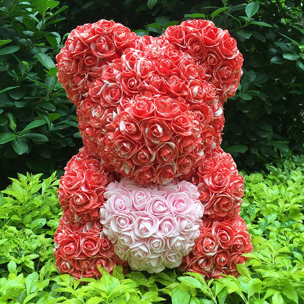 

40m rose bear with flower valentines's day gift for wedding decoration 1022