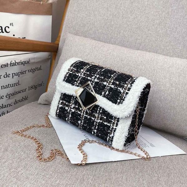 

women's crossbody bags new wool weaving ladies hand bags luxury handbags women designer chain shoulder bag bolsa feminina