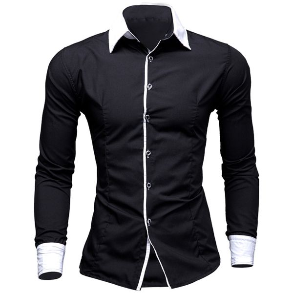 8 colores Camisas para hombre Moda Primavera Manga larga Camisa de esmoquin Slim Fit Camisa de hombre a rayas Tamaño de algodón 2XL Y200408