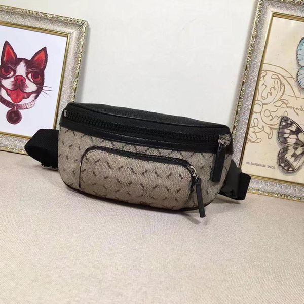 

vannogg classic style mini men and women waist bags genuine leather bag women fanny pack printed designer waistpacks for men 450946