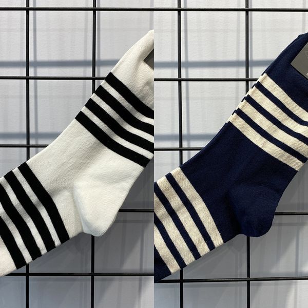 

корейский осенью и зимой новые простые полосатые хлопковые модули sockscotton носки средней sockstrendy и versatilesweat поглощающая среда т, Black