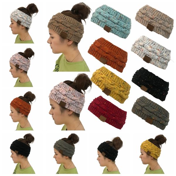 Cappelli colorati a coda di cavallo lavorati a maglia Fascia per capelli Fascia per capelli all'uncinetto Fascia per capelli invernale Scalda orecchie Fascia elastica Accessori per capelli larghi Bomboniera RRA3732