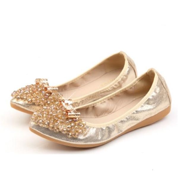 

2021 women's shoes in spring and autumn new style flat bottom pointed end water drill bowknot @qq605605 jbip, Black