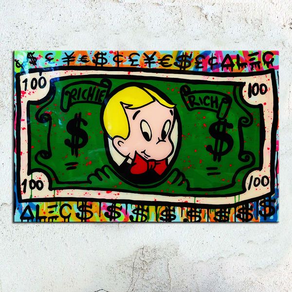 

rich kids collection alec monopoly graffiti home decor handpainted &hd print oil painting on canvas wall art canvas pictures 201009