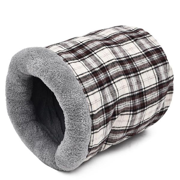 

cat beds & furniture products bed soft warm house pet mats puppy cushion plaid dog funny cylindrical