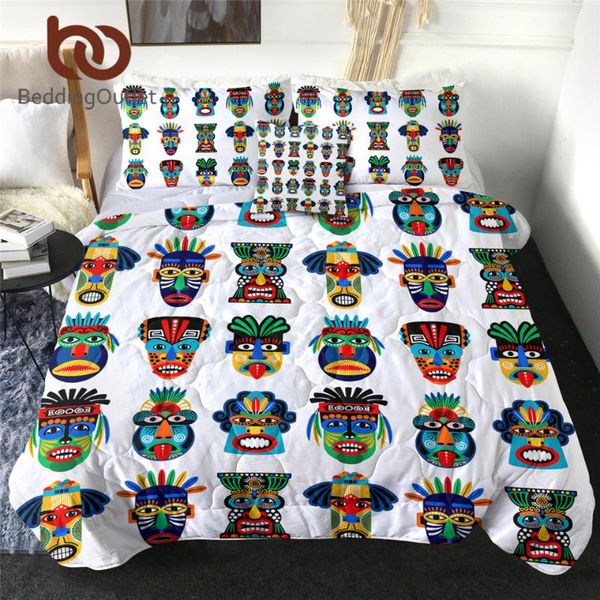 

beddingoutlet mask thin quilt zulu aztec comforter set 4 pieces ancient summer blanket colorful duvet colcha de cama casal