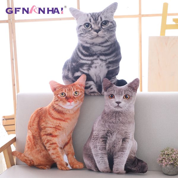 

1шт 50см cute симуляторы кошки плюшевые подушки фаршированные мягкая реалистичные животных cat игрушка для домашнего декора дети подарок на