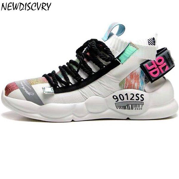 

knit breathable women flat sneakers 2020 fashion street women's trainers brand woman men shoes footwear plus size, Black