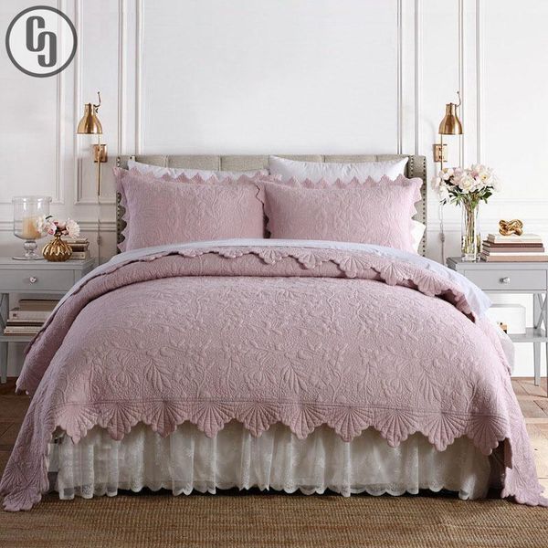 

gxc cotton bedspreads quilt set 3pcs quilts reversible embroidered bed cover with 2 shams king queen size quilted coverlets1