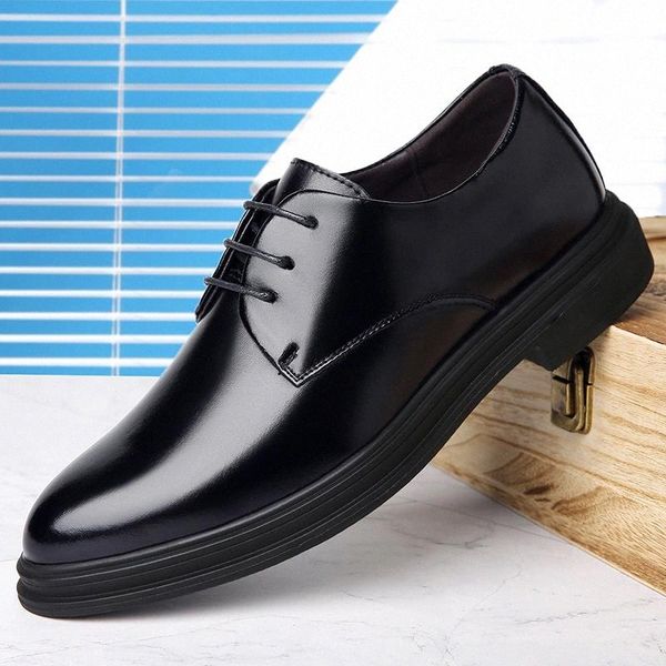 

brand designer men's casual shoes lace up dress breathable fashion black sneakers men leather shoes wedding party shoes men #ro9e